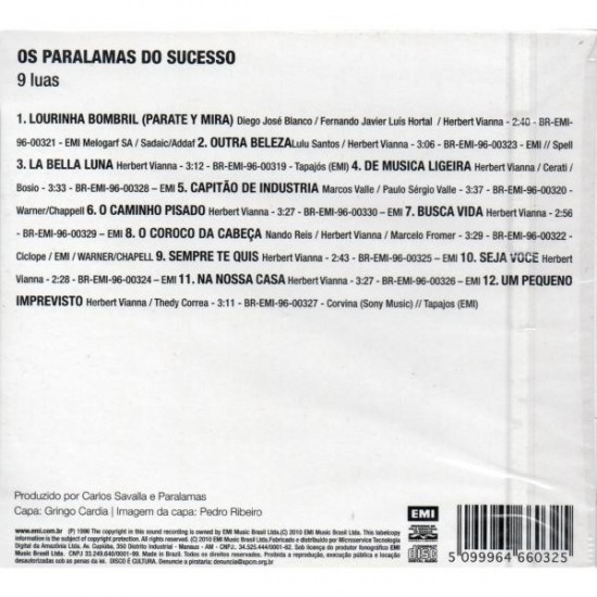 Cd Os Paralamas do Sucesso, 9 Luas, 1996