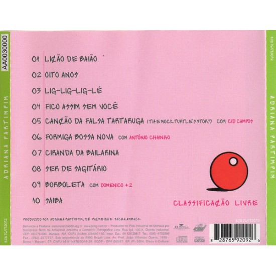 Cd Adriana Partimpim, Lição de Baião, 2004