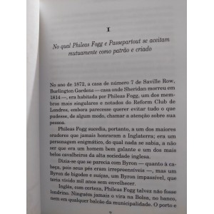 A Volta ao Mundo em Oitenta Dias, Júlio Verne, Capa de Luxo com Letras Douradas A Volta ao Mundo em Oitenta Dias, Júlio Verne, Capa de Luxo com Letras Douradas