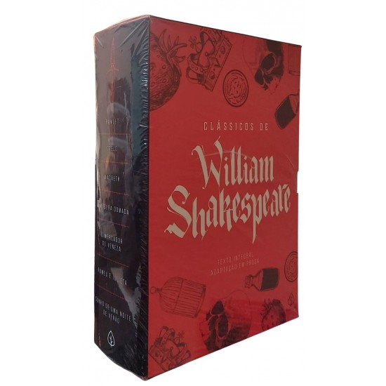 Box Clássicos de William Shakespeare, Texto Original, Adaptação em Prosa, 7 Livros Box Clássicos de William Shakespeare, Texto Original, Adaptação em Prosa, 7 Livros