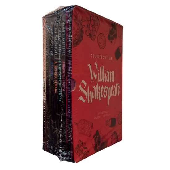 Box Clássicos de William Shakespeare, Texto Original, Adaptação em Prosa, 7 Livros Box Clássicos de William Shakespeare, Texto Original, Adaptação em Prosa, 7 Livros