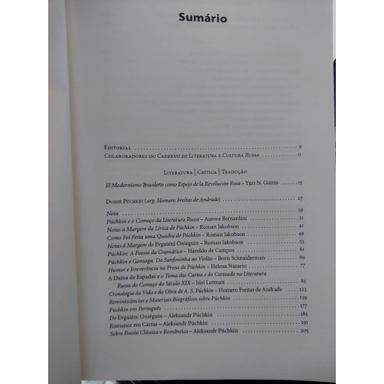 Caderno de Literatura e Cultura Russa, Curso de Russo, DLO, FFLCH, USP, Aurora Bernardini e Outros Caderno de Literatura e Cultura Russa, Curso de Russo, DLO, FFLCH, USP, Aurora Bernardini e Outros