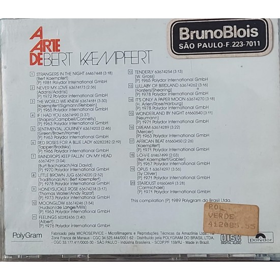 Cd A Arte de Bert Kaempfert