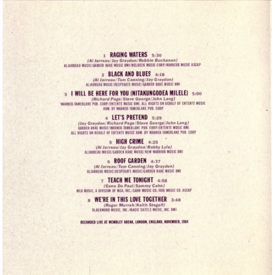 Cd Al Jarreau in London Cd Al Jarreau in London