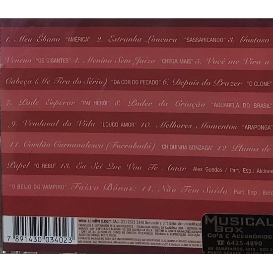 Cd Alcione, Novelas, Os Grandes Sucessos de Alcione nas Novelas da Globo Cd Alcione, Novelas, Os Grandes Sucessos de Alcione nas Novelas da Globo