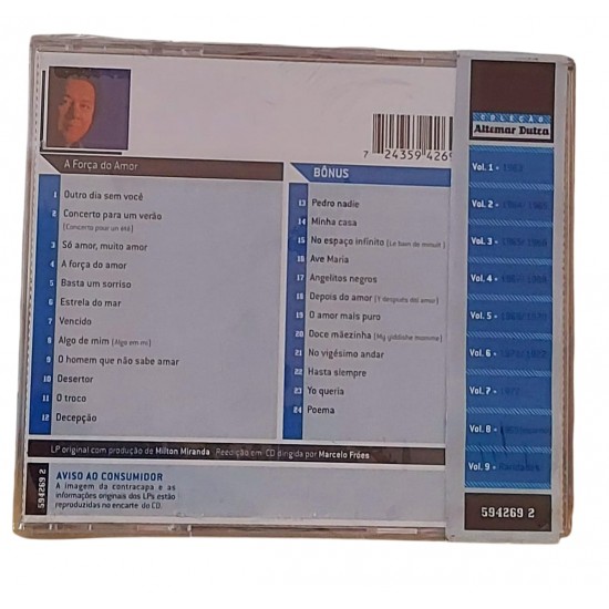 Cd Altemar Dutra, A Força do Amor Cd Altemar Dutra, A Força do Amor