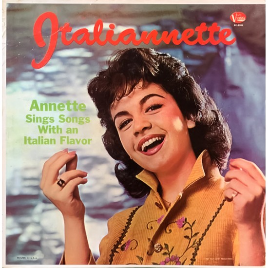 Cd Annette Funicello, Sings Songs With An Italian Flaver, Italiannette