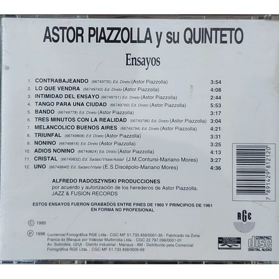 Cd Astor Piazzolla, Ensayos