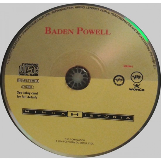 Cd Baden Powell, Minha História Cd Baden Powell, Minha História