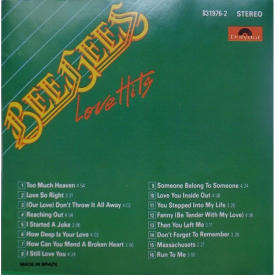 Cd Bee Gees, Love Hits, 1987