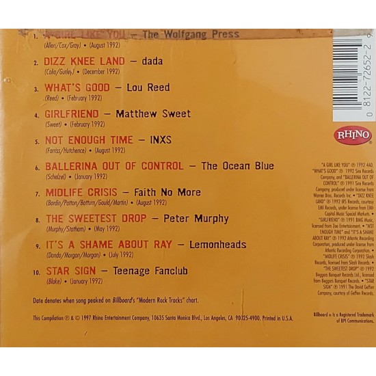 Cd Billboard, Top Modern Rock Tracks, 1992