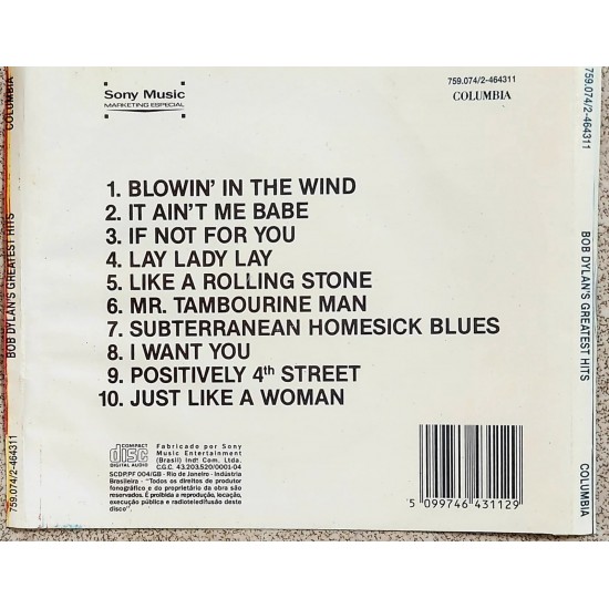 Cd Bob Dylan's Greatest Hits