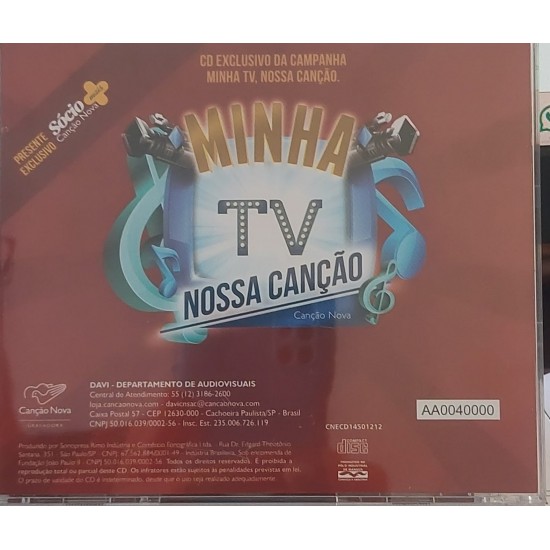 Cd Canção Nova + Musica, Volume 1 - Frete Grátis