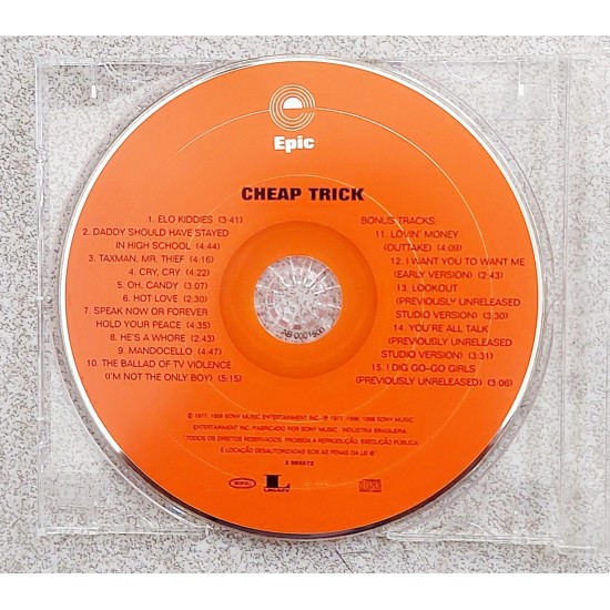 Cd Cheap Trick, Elo Kidders, Sony Music, 1998 Cd Cheap Trick, Elo Kidders, Sony Music, 1998