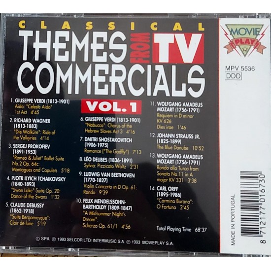 Cd Classical Themes From TV Commercials, Volume 1 Cd Classical Themes From TV Commercials, Volume 1