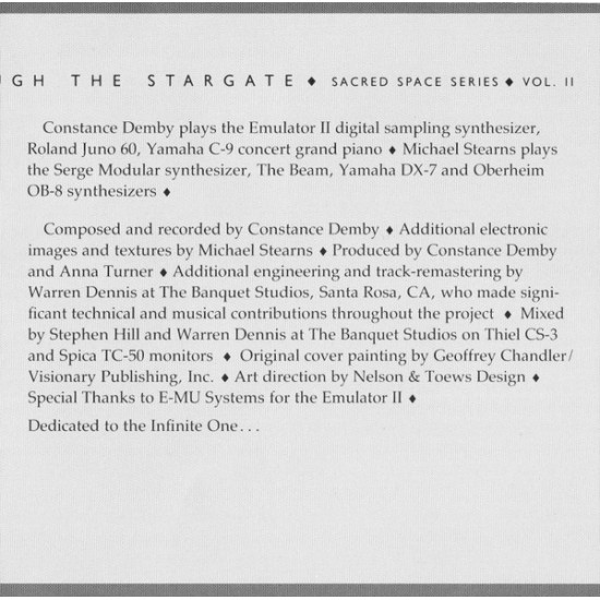 Cd Constance Demby, Novus Magnificat, Through The Stargate, Importado USA