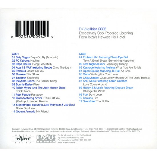 Cd Es Vive Ibiza 2003, Importado Inglaterra