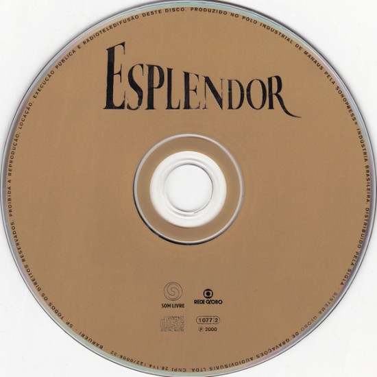 Cd Esplendor, Trilha Sonora Original da Novela Cd Esplendor, Trilha Sonora Original da Novela