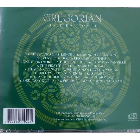 Cd Gregorian, Gold Edition 2, The Original Cd Gregorian, Gold Edition 2, The Original