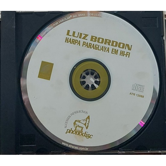 Cd Harpa Paraguaya em Hi-Fi, Luis Bordon, Edição 1994 Cd Harpa Paraguaya em Hi-Fi, Luis Bordon, Edição 1994
