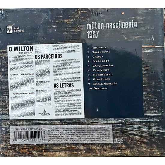 Cd Milton Nascimento + Livro, 1967 - Lacrado Cd Milton Nascimento + Livro, 1967 - Lacrado