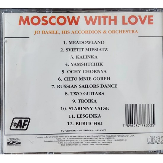 Cd Moscow With Love, Jo Basile, His Accordion & Orchestra Cd Moscow With Love, Jo Basile, His Accordion & Orchestra