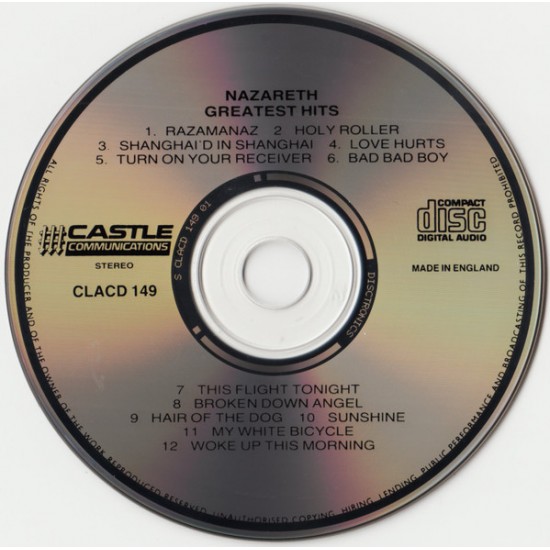 Cd Nazareth, Greatest Hits, Made In England