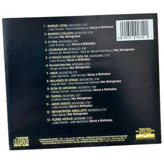 Cd Ney Matogrosso, Secos & Molhados, Juntos Cd Ney Matogrosso, Secos & Molhados, Juntos