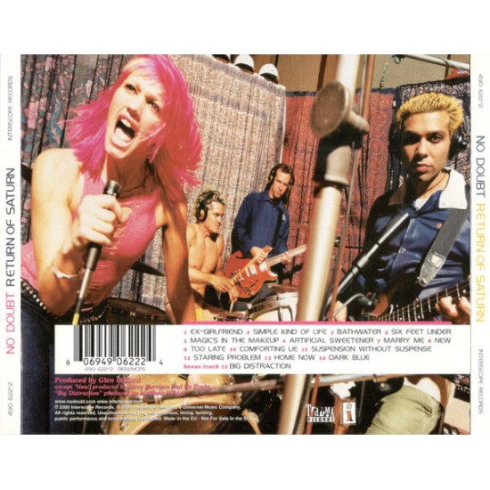 Cd No Doubt, Return of Saturn, 2000 Cd No Doubt, Return of Saturn, 2000