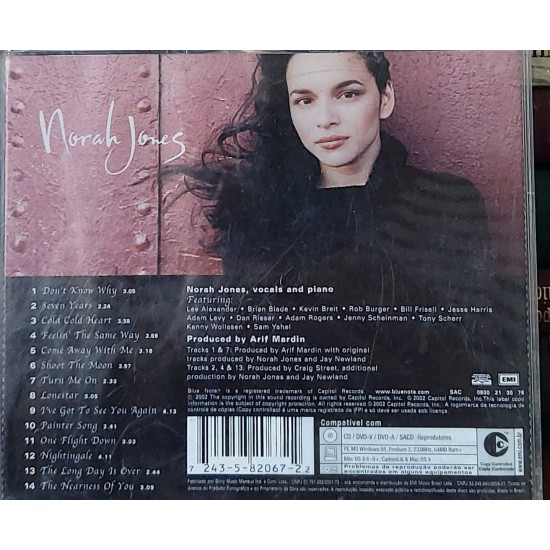 Cd Norah Jones, Come Away With Me, Duplo
