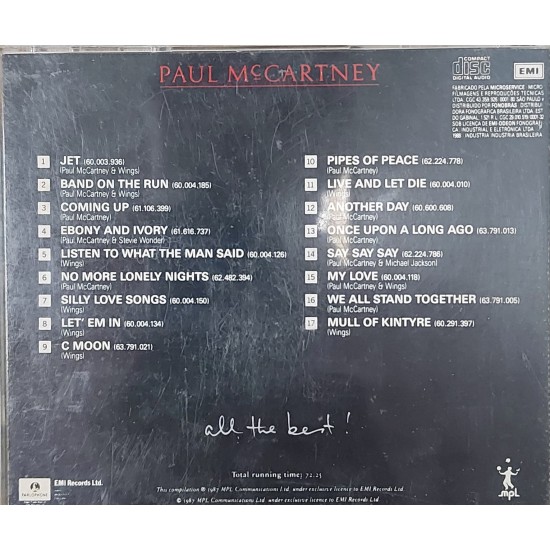 Cd Paul MacCartney, All The Best