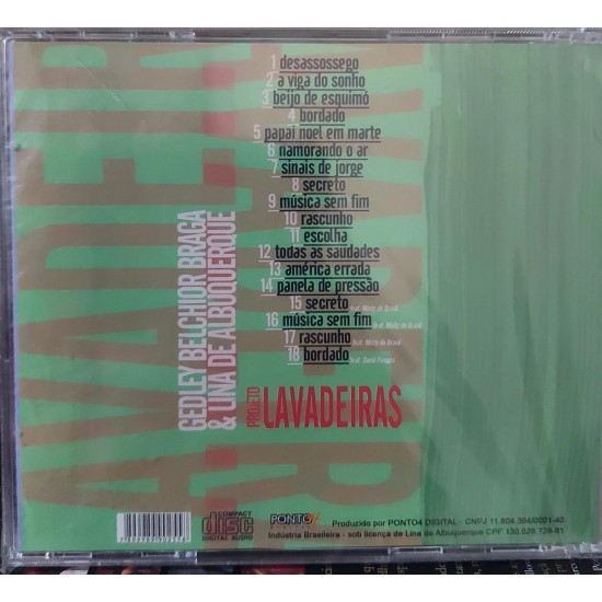 Cd Projeto Lavadeiras, Gedley Belchior Braga, Lina de Albuquerque