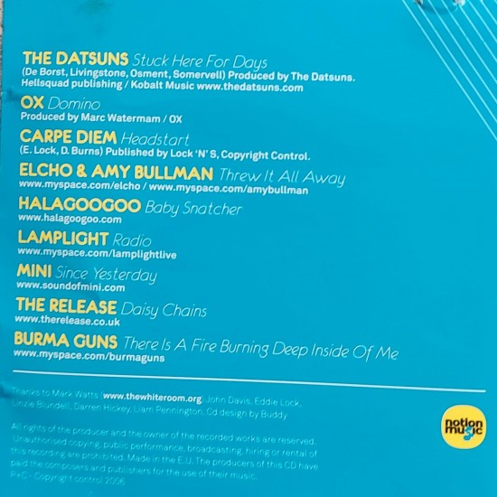 Cd Rogue Indie, Featuring The Datsuns, Notion Music, Importado USA, 2006