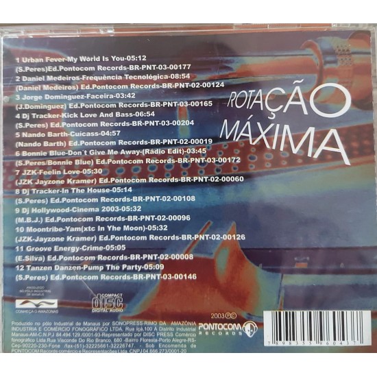 Cd Rotação Máxima, Dance Sem Parar