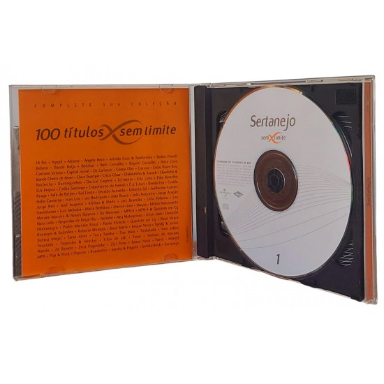 Cd Sertanejo Sem Limite, 2 cds, 30 Sucessos