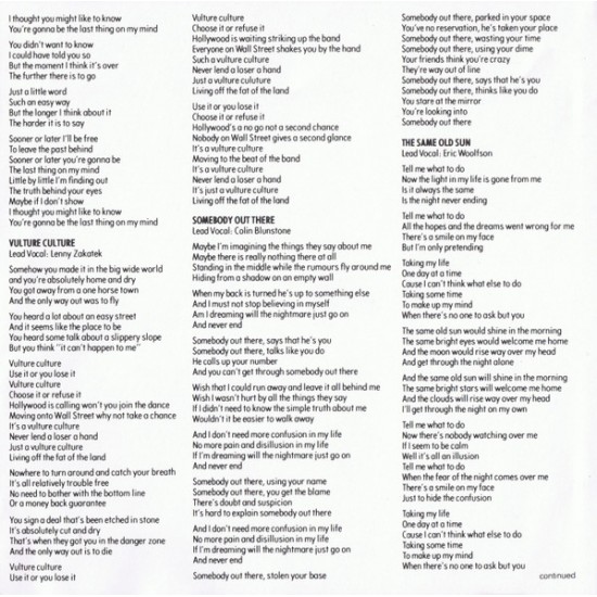 Cd The Alan Parsons Project, Vulture Culture, Arista, 1984, Importado USA Cd The Alan Parsons Project, Vulture Culture, Arista, 1984, Importado USA