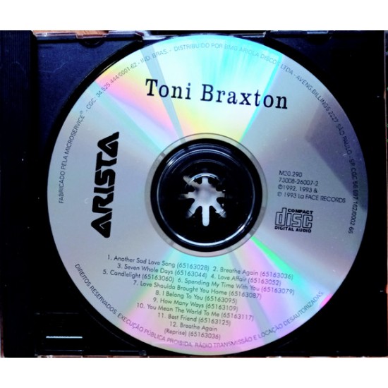 Cd Toni Braxton, Another Sad Love Song, 1993 Cd Toni Braxton, Another Sad Love Song, 1993