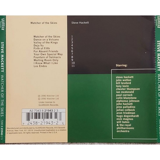 Cd Watcher Of The Skies, Genesis Revisited By Steve Hackett Cd Watcher Of The Skies, Genesis Revisited By Steve Hackett