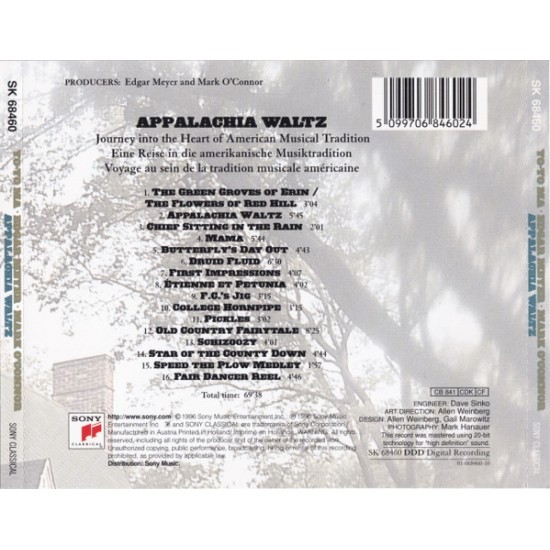 Cd Yo Yo Ma, Edgar Meyer, Mark O'Connor, Appalachia Waltz, 1996 Cd Yo Yo Ma, Edgar Meyer, Mark O'Connor, Appalachia Waltz, 1996