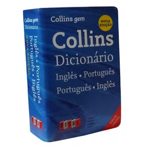 Collins Dicionário, Inglês Português, Português Inglês, Coleção Collins Gem, Edição Colorida