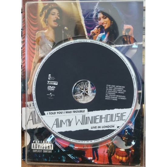 Dvd Amy Winehouse, Live In London, I Told You I Was Trouble Dvd Amy Winehouse, Live In London, I Told You I Was Trouble