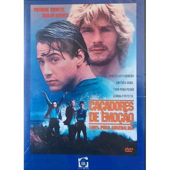 Dvd Caçadores de Emoção, 100% Pura Adrenalina, Keanu Reeves, Patrick Swayze - Lacrado