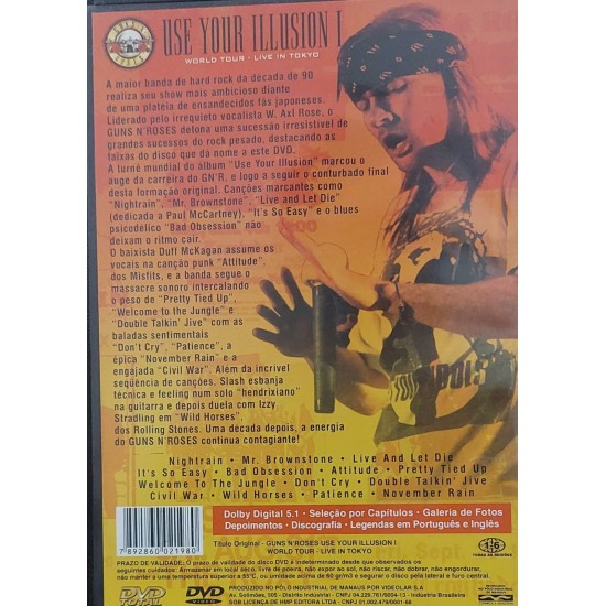 Dvd Guns N Roses, Use Your Illusion 1 - World Tour, Live In Tokyo