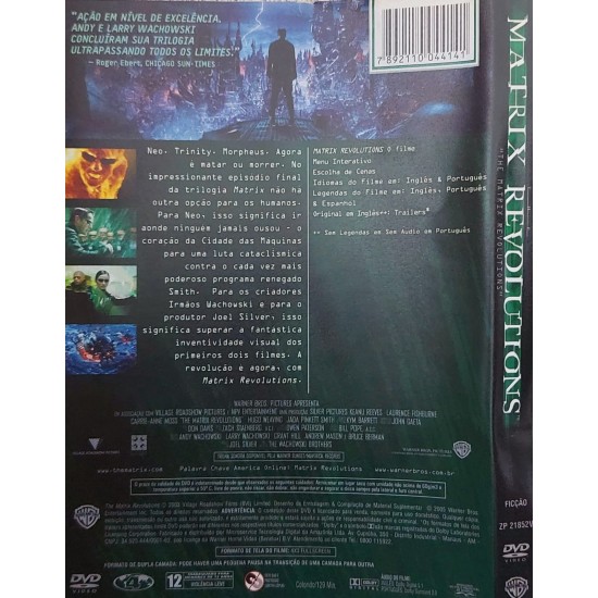 Dvd Matrix, Revolutions, Keanu Reeves Dvd Matrix, Revolutions, Keanu Reeves