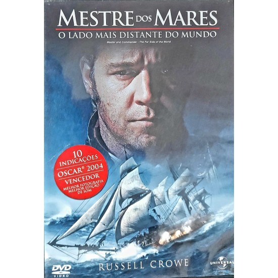 Dvd Mestre dos Mares, O Lado mais Distante do Mundo, Russell Crowe Dvd Mestre dos Mares, O Lado mais Distante do Mundo, Russell Crowe