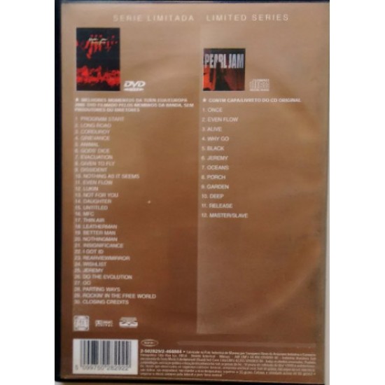 Dvd Pearl Jam, Cd Ten, Dvd Touring Band 2000. Gold Series