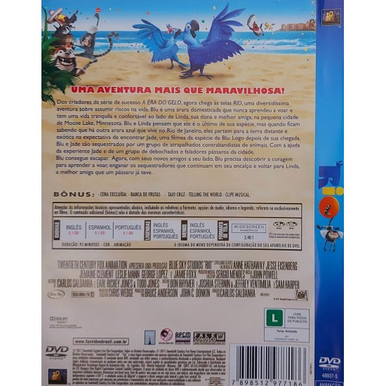 Dvd Rio, dos Criadores de A Era do Gelo