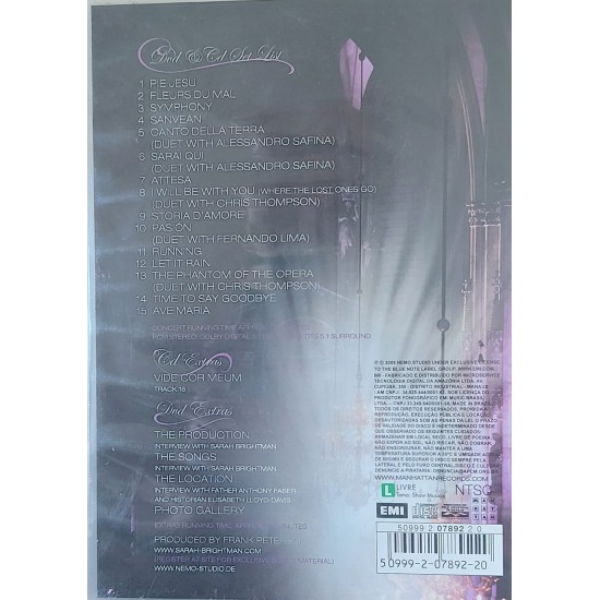 Dvd Sarah Brightman, Simphony, Live In Viena - Duplo Dvd Sarah Brightman, Simphony, Live In Viena - Duplo