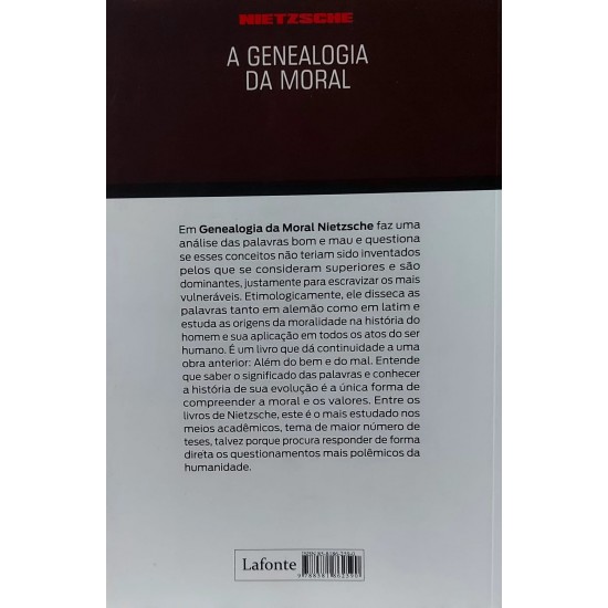 Genealogia da Moral, Friedrich Nietzsche Genealogia da Moral, Friedrich Nietzsche