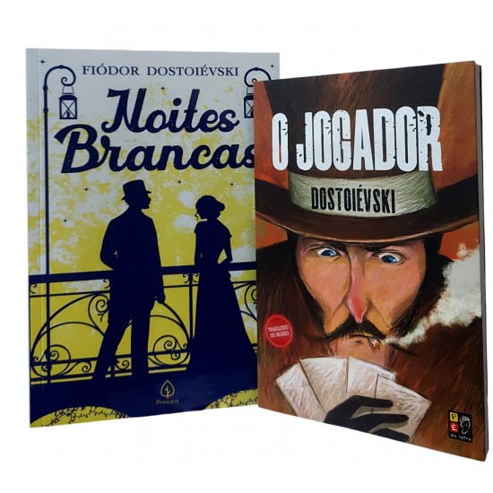 Kit 2 Livros de Fiodor Dostoievski, O Jogador, Noites Brancas Kit 2 Livros de Fiodor Dostoievski, O Jogador, Noites Brancas
